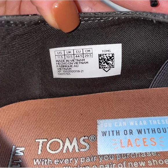 Toms- Men’s Payton Canvas Lace Up Sneaker, size 11.5 - Picture 7 of 9